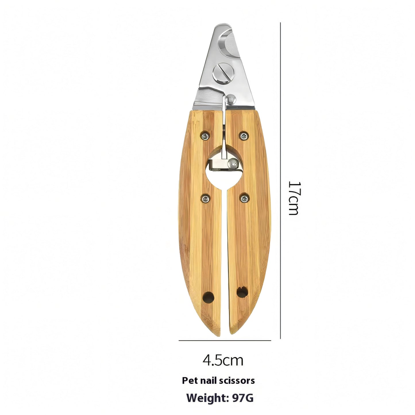 CooCoo Baby Nail Clippers for Dogs and Cats - Pet Grooming Tool with ABS Handle and Stainless Steel Blade, Eco-Friendly Bamboo Look, Safe Grip, Cat Collar, Dog Nail Trimmers, Dog Shoes
