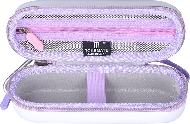 Philips Beauty Shaver Travel Case - Hard Storage for Series 6000 | PU Material, White & Purple