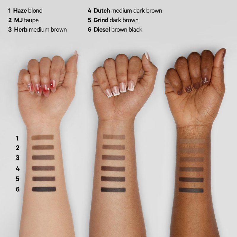 Milk Makeup KUSH Brow Shadow Stick – Fills, Shapes + Defines for Softer, Fuller-Looking Brows for Up to 12 Hours – Waterproof, Buildable, Cream-to-Powder Formula – Herb (Medium Brown), 0.03 oz