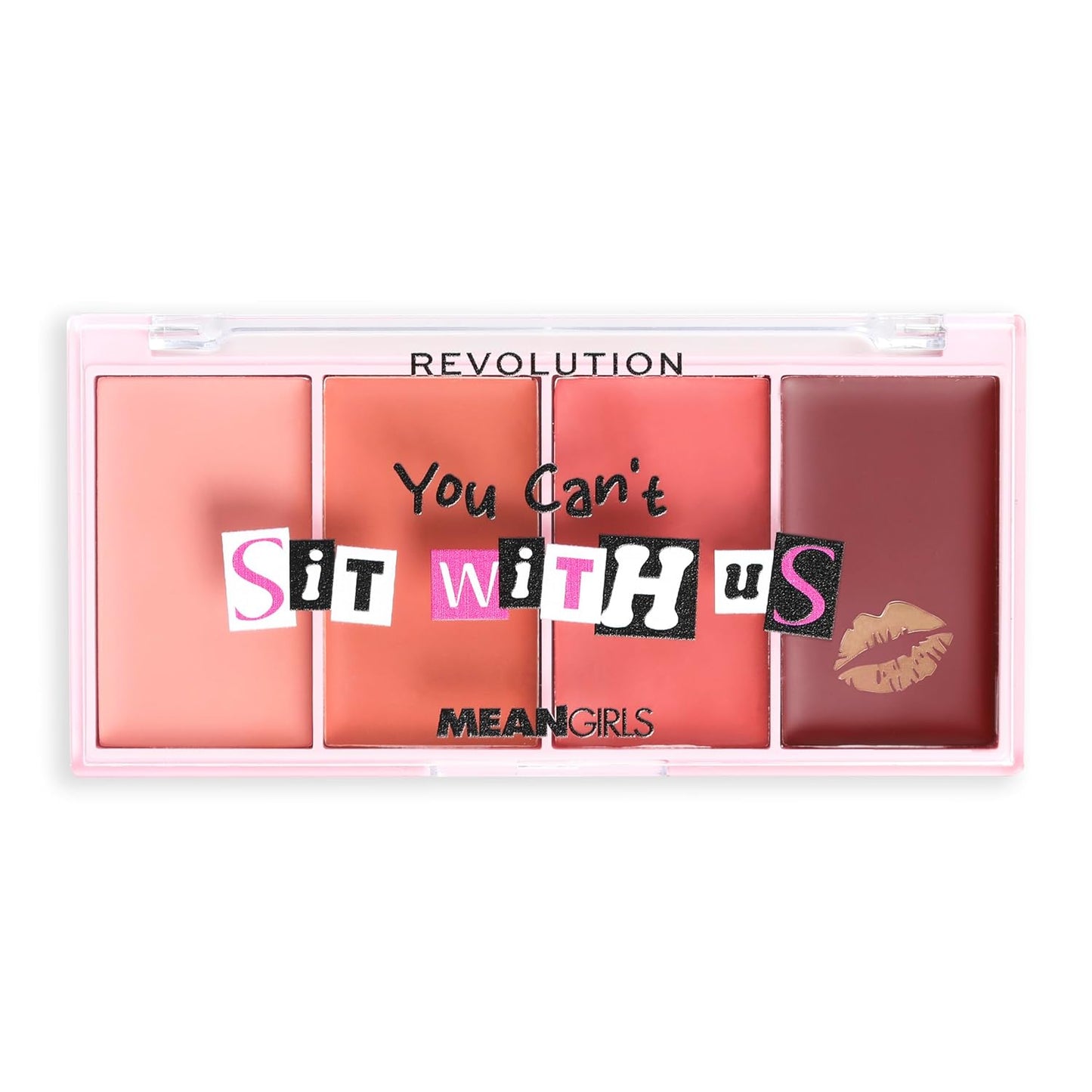 Mean Girls x Revolution Cream Blush Palette - 4 Vegan Shades for Face & Cheeks | 2.12 oz