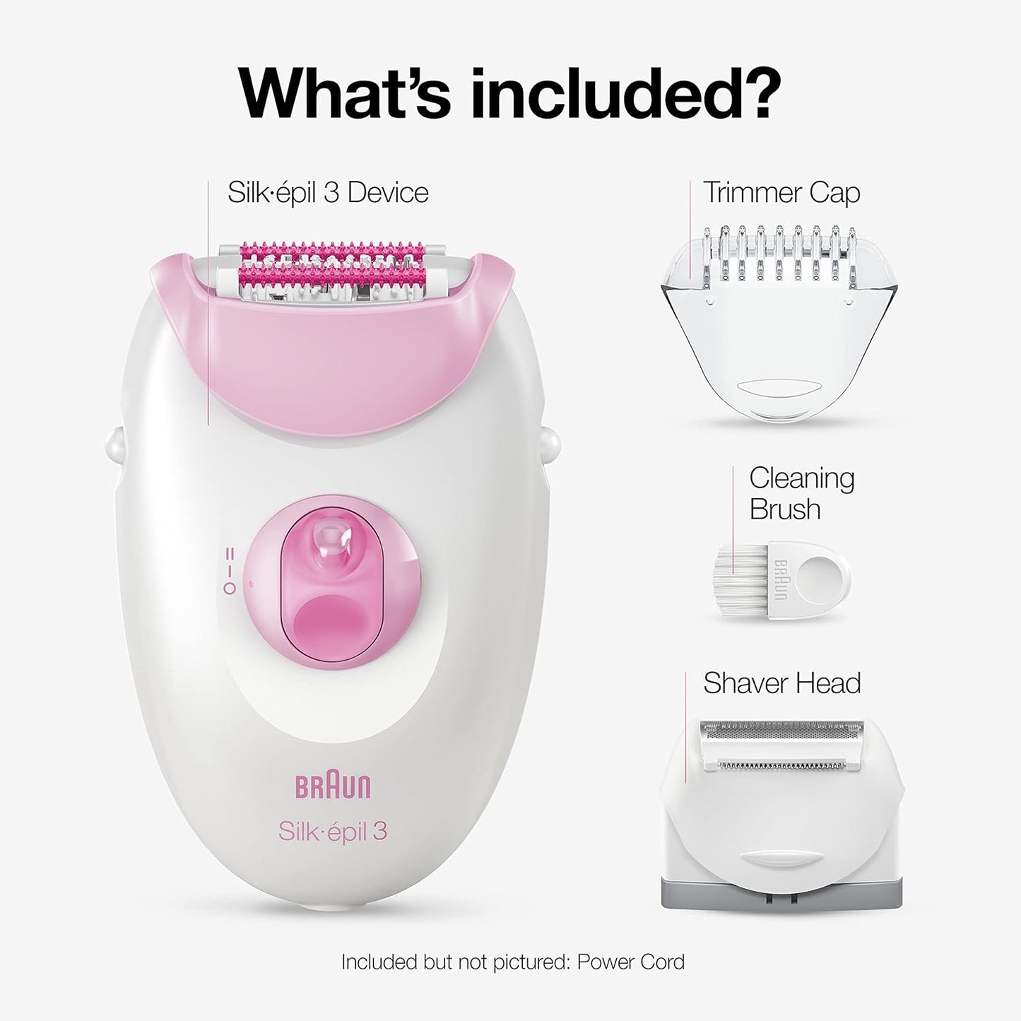 Braun Silk-epil 3 Epilator - Women's Hair Removal Device | Shaver & Trimmer