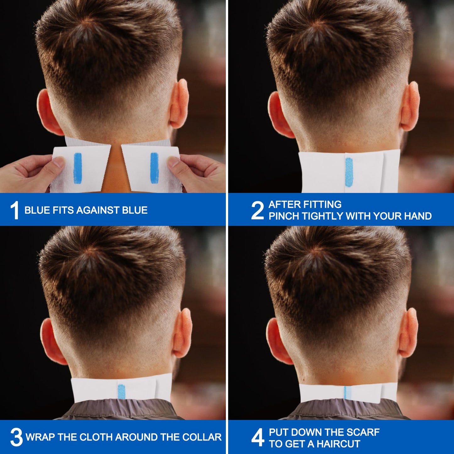 NICEMOVIC 20 Rolls Disposable Barber Paper Neck Strips Bulk Barber Accessories, Professional Barber Supplies Stretchy Paper Neck Strips for Salon Haircut Styling