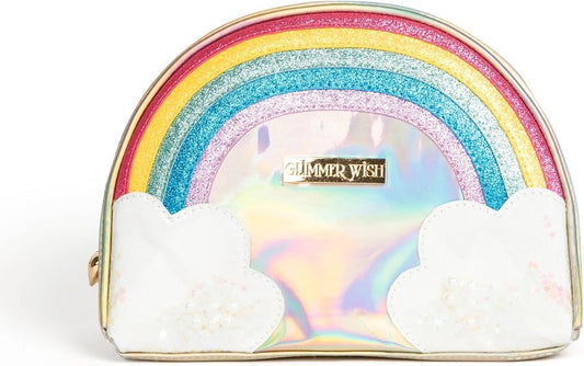 Unicorn Rainbow Cosmetic Bag - Stylish Travel Makeup Organizer | 9.3 x 4.3 x 6.7 in