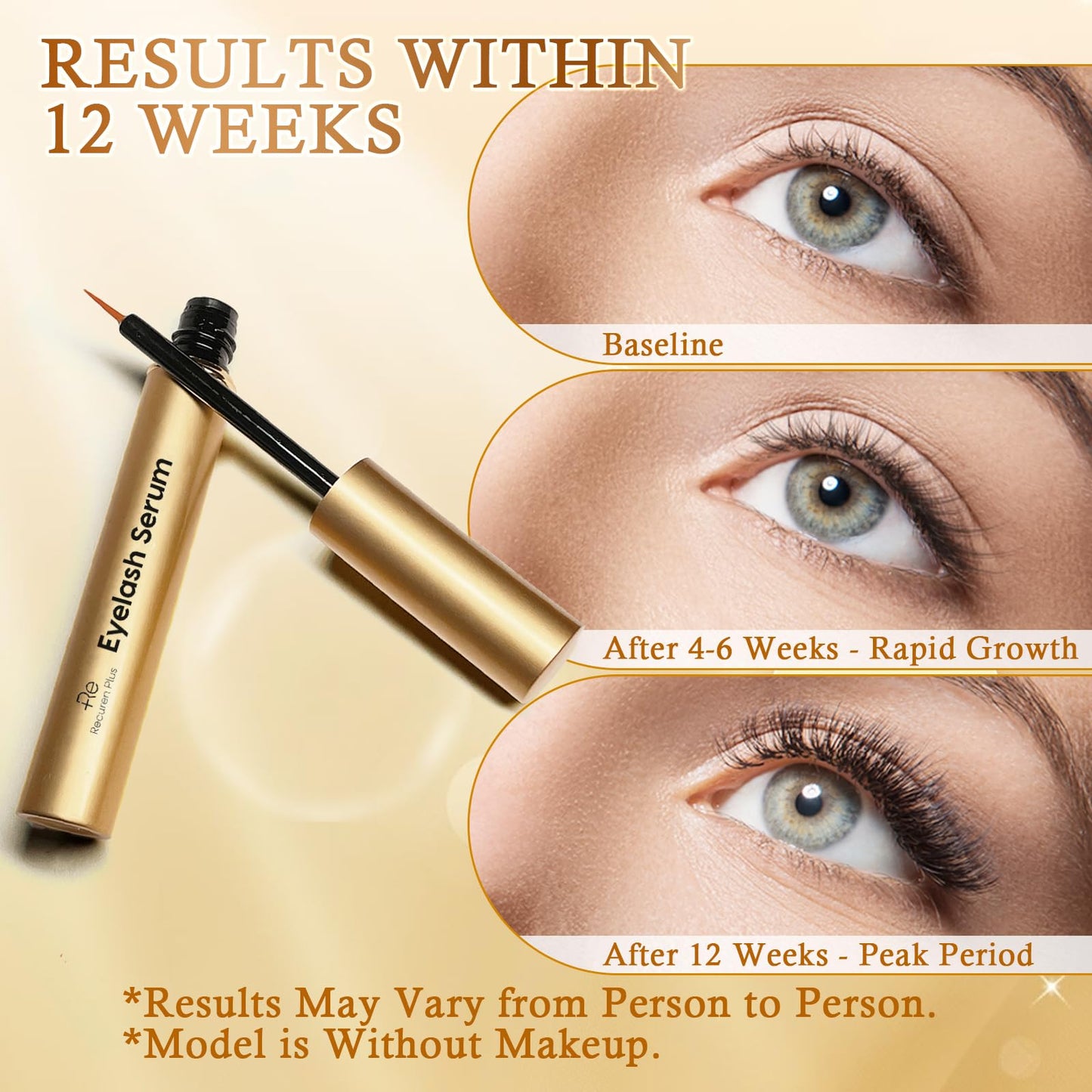 Premium Eyelash Growth Serum: Advanced Vegan Formula for Longer Thicker Lashes