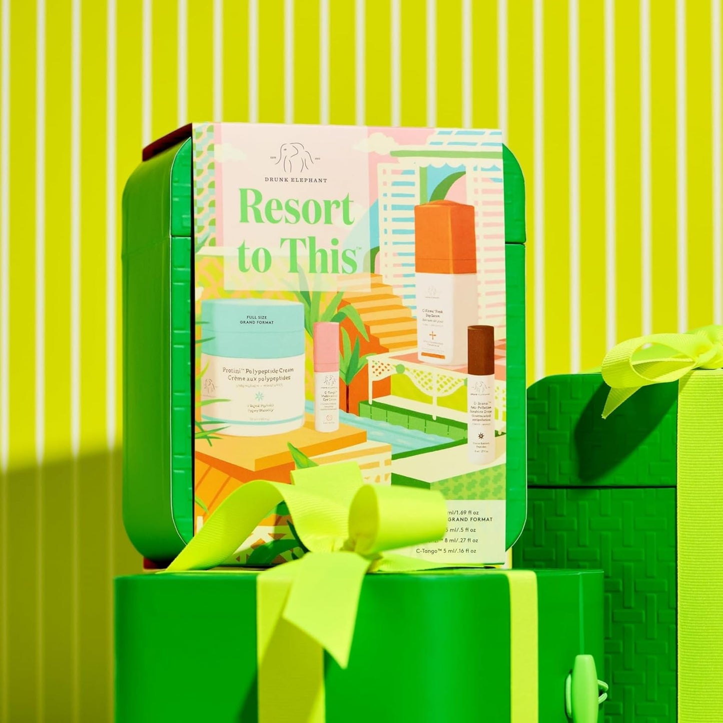 Drunk Elephant Resort to This Day Kit - Includes Protini Cream (50 ml/1.69 fl oz), C-Firma (15 ml/.5 fl oz), D-Bronzi (8 ml/.27 fl oz), and C-Tango (5 ml/.16 fl oz)