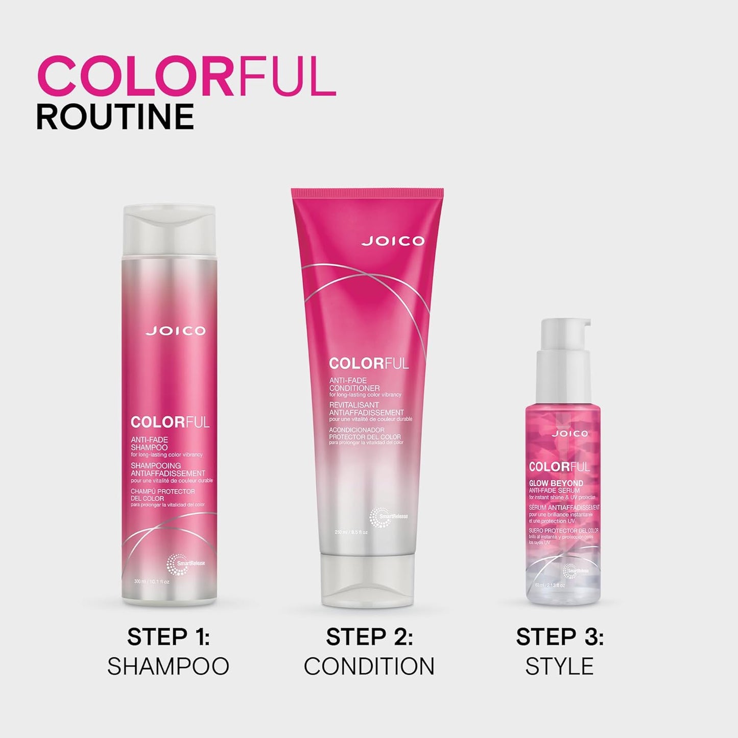 Joico Colorful Glow Beyond Anti-Fade Serum - Preserve Color & Boost Vibrancy | 2.13 Fl Oz
