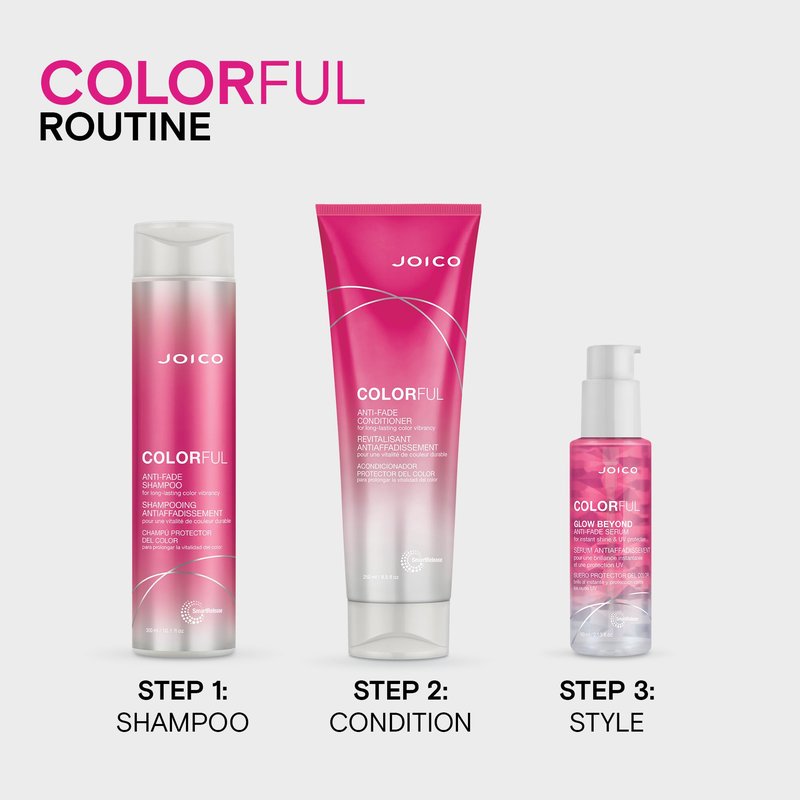 Joico Colorful Anti-Fade Shampoo and Conditioner | For Color-Treated Hair | Preserve Hair Color & Vibrancy Long-Term | Boost Shine & Reduce Breakage | Sulfate Free | With Camellia Oil & Pomegranate