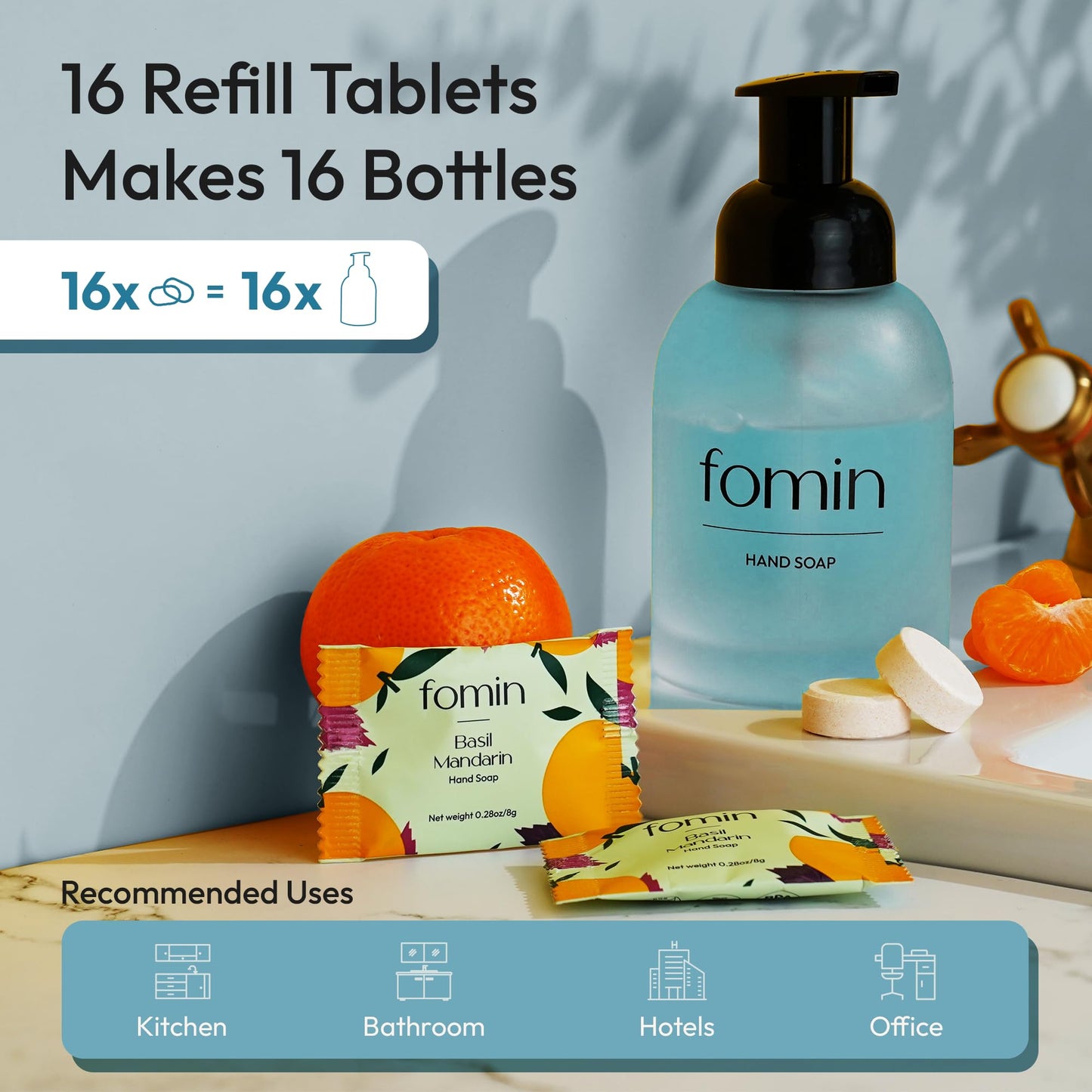 FOMIN Foaming Hand Soap Essential Kit - Variety Pack - 16 Ct