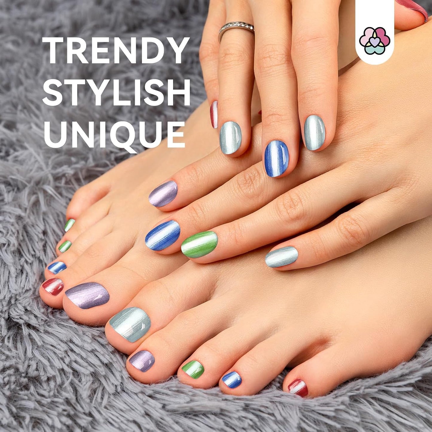 SAVILAND Fingernail Polish Set Quick Dry: 18 Color Pearl Nail Polish Set and Metallic Regular Nail Polish Kit with Base-Top Polish for Toe Nail DIY Home