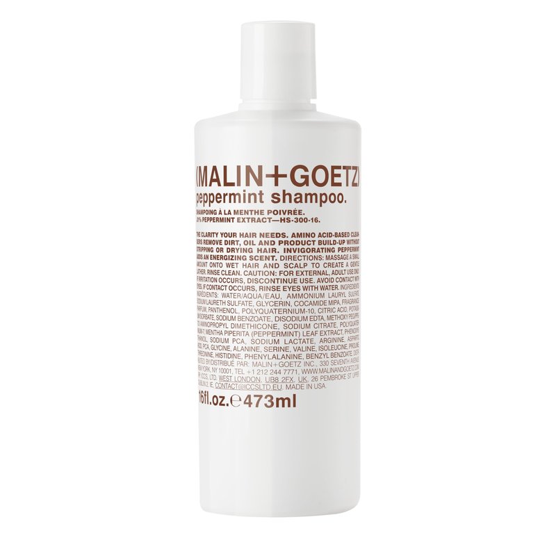 MALIN+GOETZ Shampoo Clarifying Peppermint | Daily Cleanser with Amino Acids | Vegan, Sulfate-Free & Unisex (16 Fl Oz)