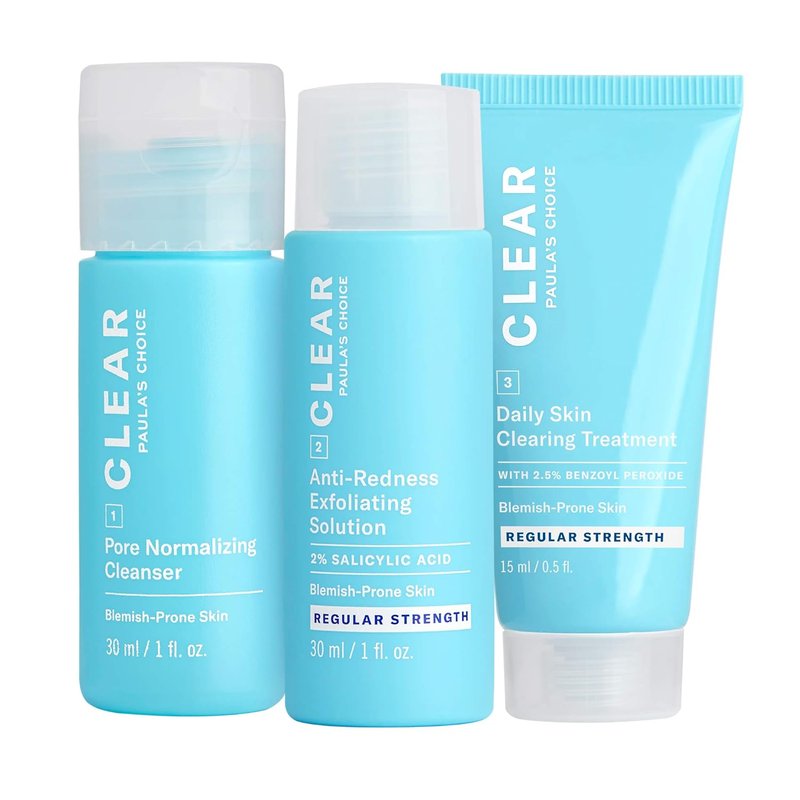 Paula's Choice Acne Treatment Kit - Daily Cleanser & 2% Salicylic Acid | Fragrance-Free, 3-Piece Set