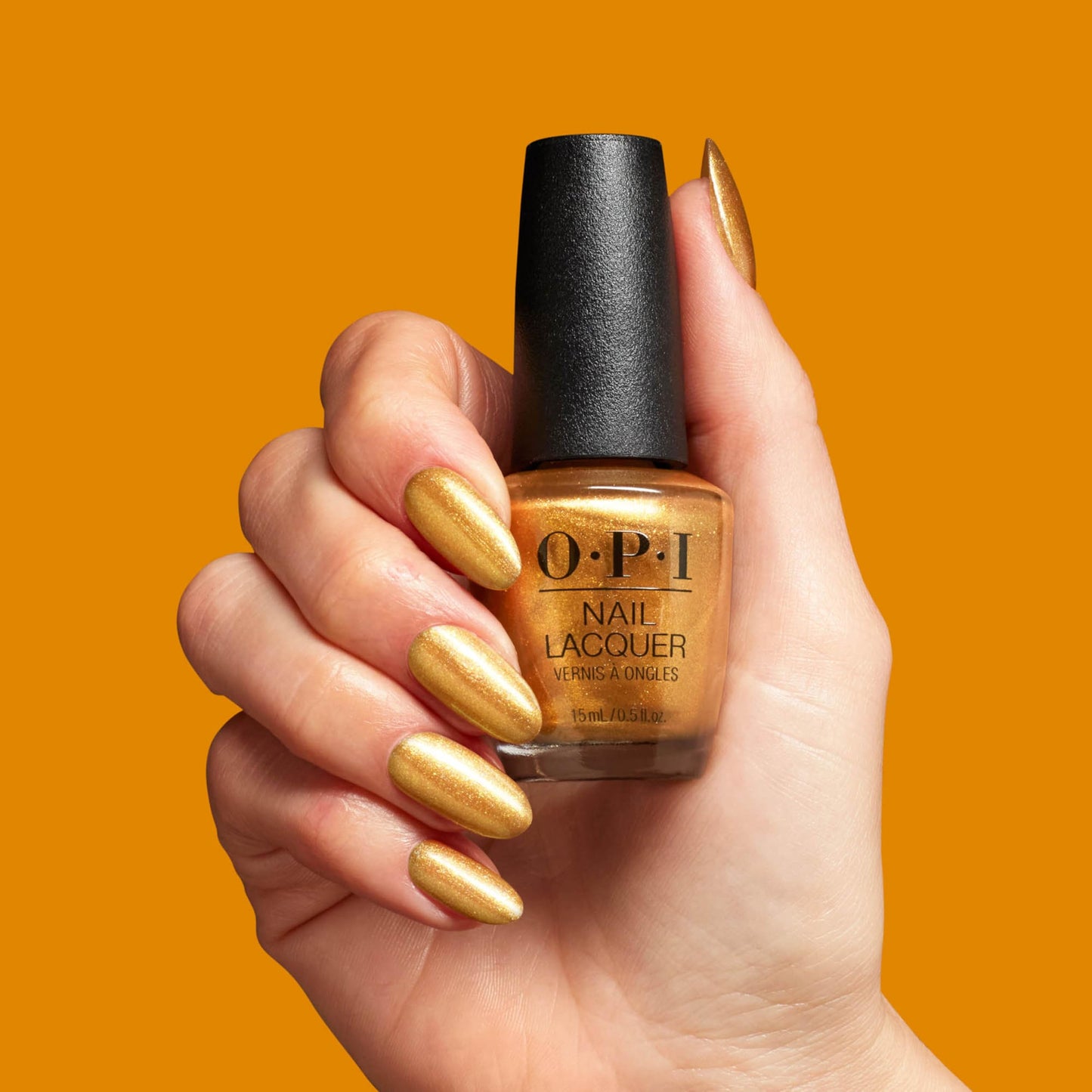 OPI Nail Lacquer Nougat by Nature | Semi-Sheer Bright Warm Dark Gold Shimmer Chip Resistant Nail Polish | Good Enough to Treat Collection | Holiday 2025