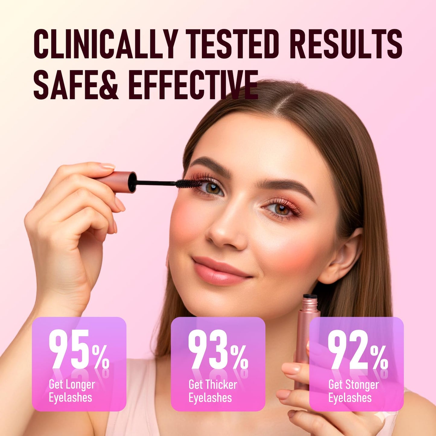 Lash Serum for Eyelash Growth – Advanced Lash & Brow Enhancer for Longer, Fuller-Looking Lashes, Nourishes and Strengthens for Visible Results, Gentle Formula for Sensitive Eyes