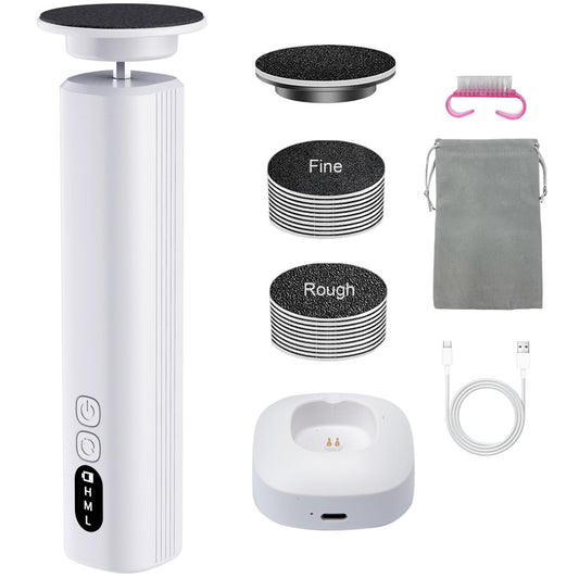 Electric Foot Callus Remover Rechargeable, 6 Speeds Adjustable USB Charging Foot Sander, Portable Electric Foot File Professional Foot Grinder for Dead Skin & Cracked Heel