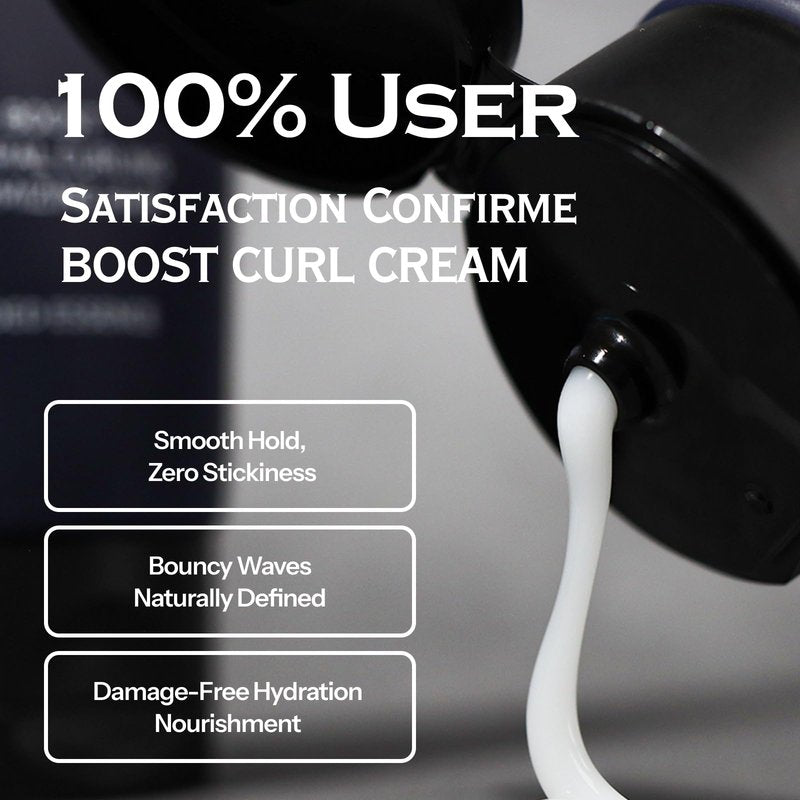 FORBEAUT Boost Curl Cream – Award-Winning Curling Cream with Keratin & Grains, Moisturizing Formula for Bouncy Waves & Strong Hold, Nourishing Styling for Wave Perms & Parted Hair, 150ml / 5.07fl.oz