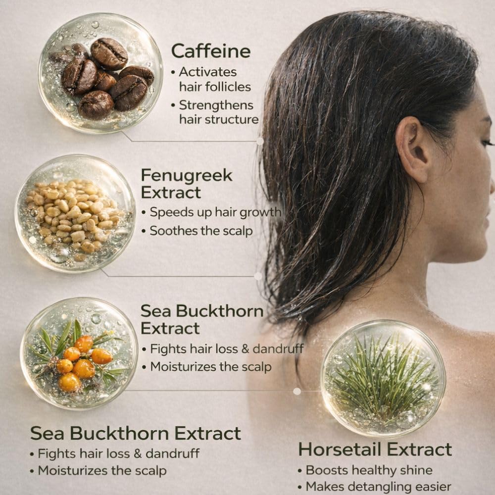 Hair Growth Shampoo - Volume Boosting Formula with 3% Baicapil & Keracyn | Caffeine Treatment for Thinning Hair - 10.14 fl oz