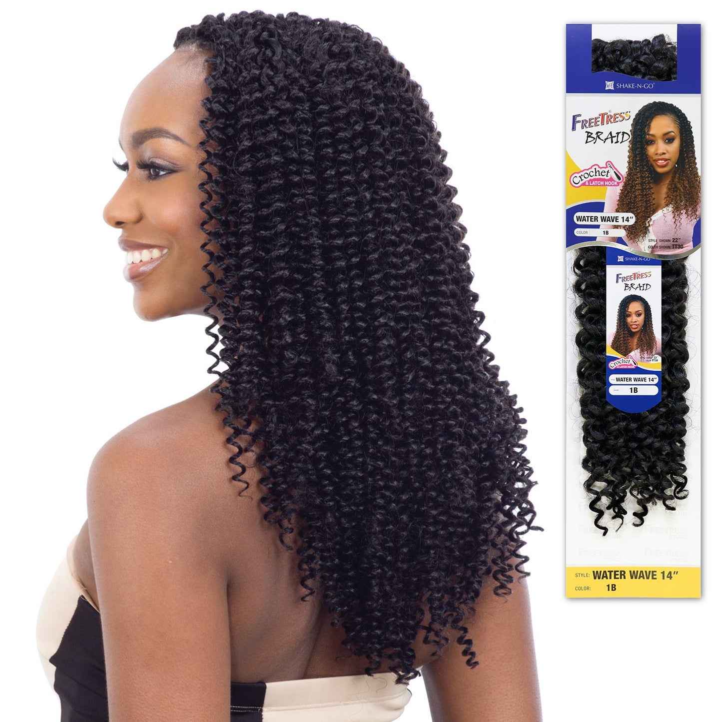 MULTI PACK DEALS! FreeTress Crochet Braids Water wave 14" (5-PACK, 2)