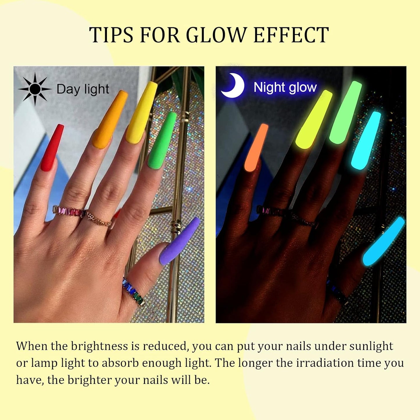 SAVILAND Glow in the Dark Gel Nail Polish Set | 12 Luminous Neon Colors with Cat Eye Magnets