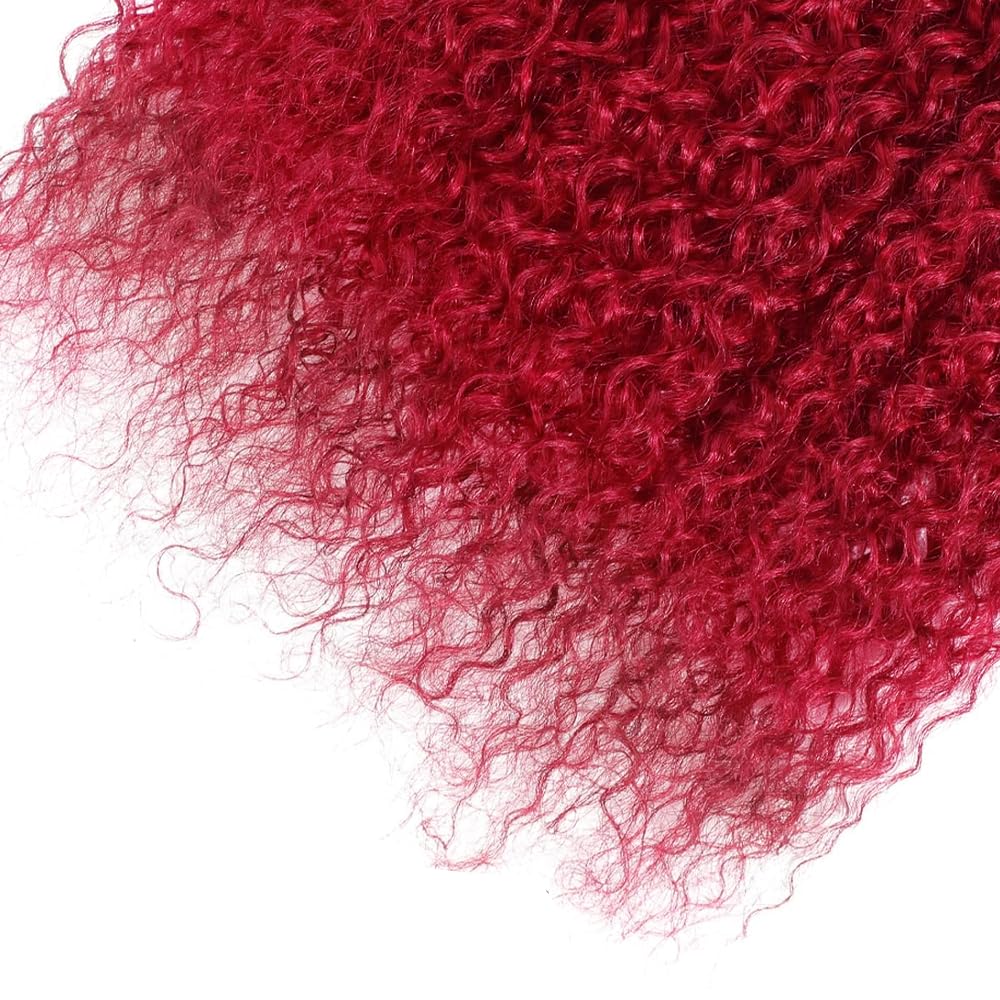 Red Bundles Human Hair Water Wave Bundles 14 16 18 Inch 3 Bundle Unprocessed Brazilian Virgin Hair Burgundy Water Wave Human Hair Extensions 50 Gram Per Bundle