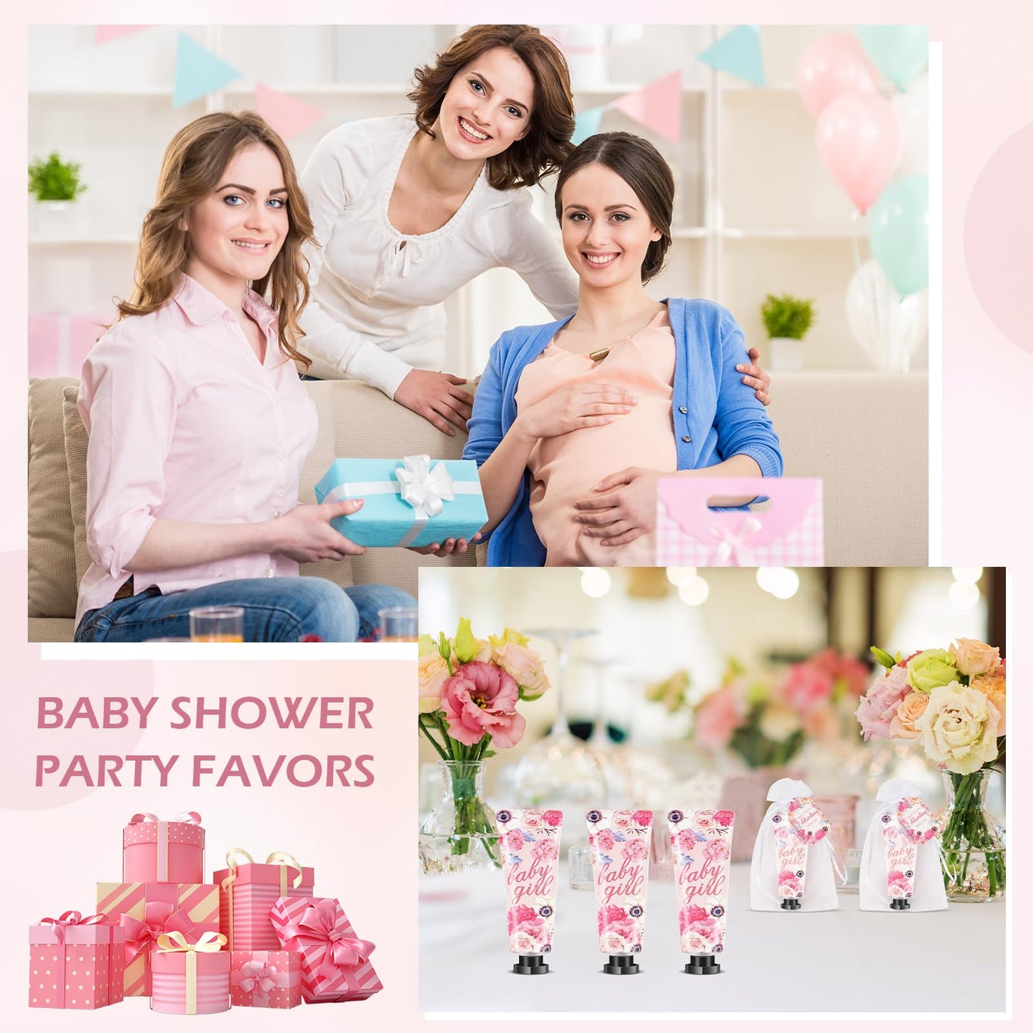 82 Sets Baby Shower Favors for Guests,Baby Shower Hand Cream Gift, Mini Hand Lotion Bulk,Thank You Gift for Women Coworkers,Wedding Party Favors,Bridal Shower Favors for Girls With Organza Gift Bags