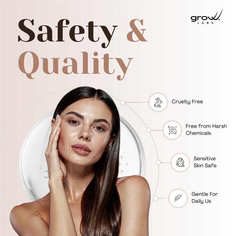 Grow Labs Lash Serum – Eyelash Enhancer with Peptides & Biotin – Strengthens, Nourishes & Defines Lashes for Longer, Fuller and Thicker Looking – Vegan Formula – Hormone-Free – Made in USA – 2 ml