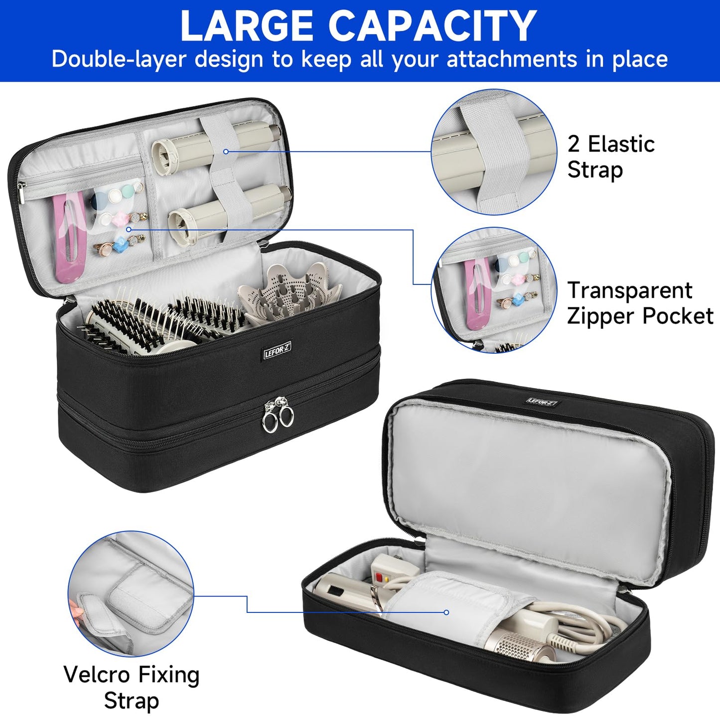 Travel Carrying Case Compatible with Shark Glam/Shark Flexstyle/FlexFusion
