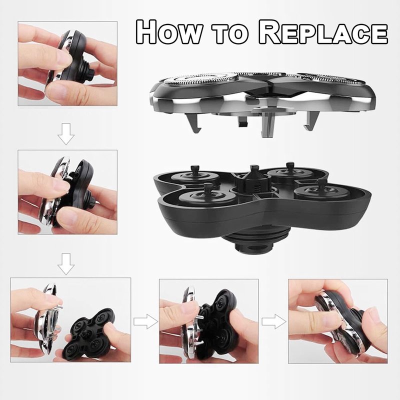 Replacement Head Compatible with Remington Balder Pro Head, Compatible with Remington Electric Shaver Model SPR-XR7000 (3 Pcs)