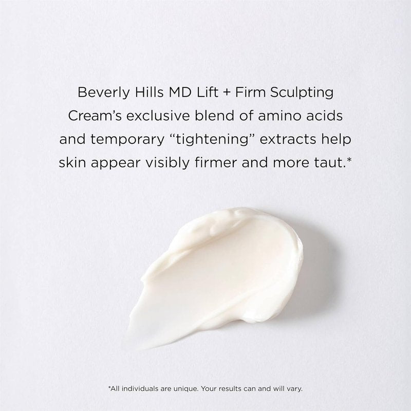 Beverly Hills MD Lift & Firm Sculpting Cream - Anti-Aging Lotion for Tightening & Toning Skin | Smooth Face, Neck & Décolleté with Silk Peptides & Aloe Vera