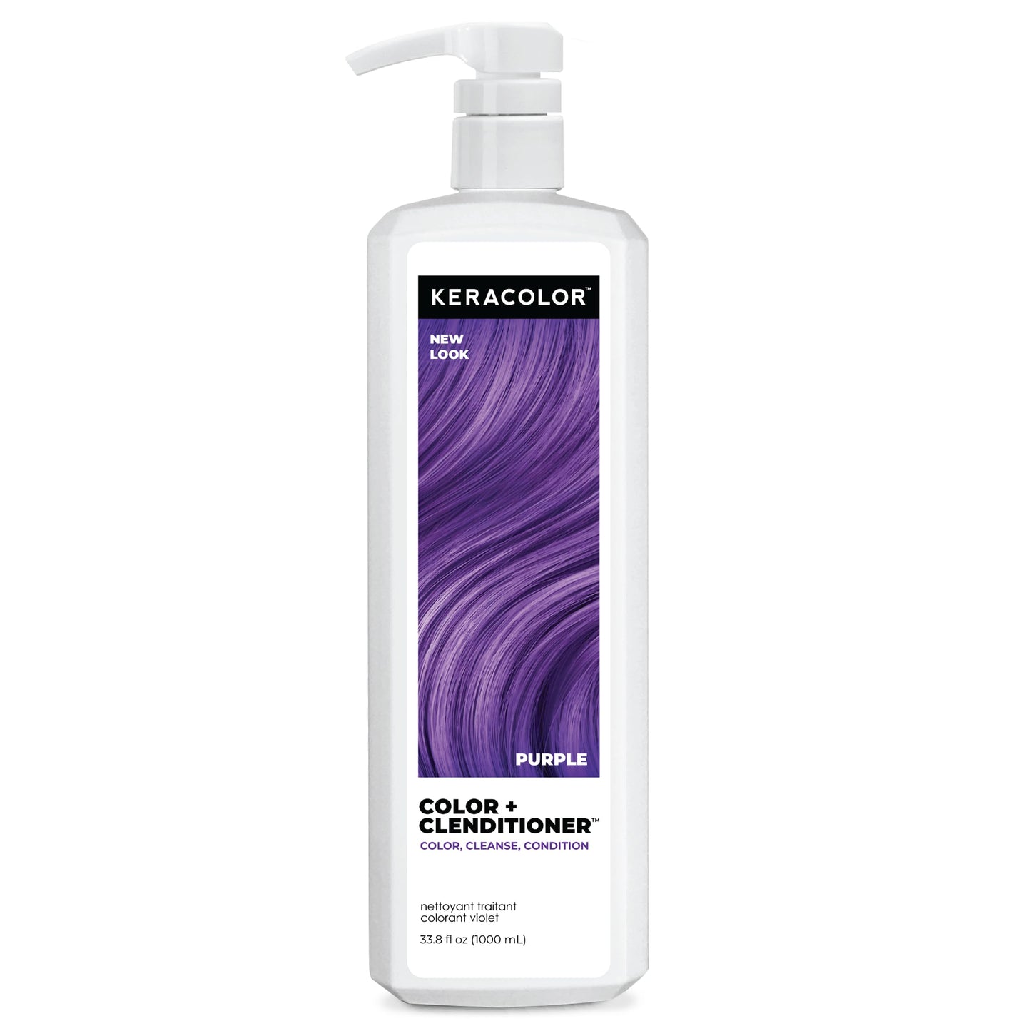 Keracolor Clenditioner PURPLE Hair Dye - Semi Permanent Hair Color Depositing Conditioner, Cruelty-free, 33.8 Fl. Oz.