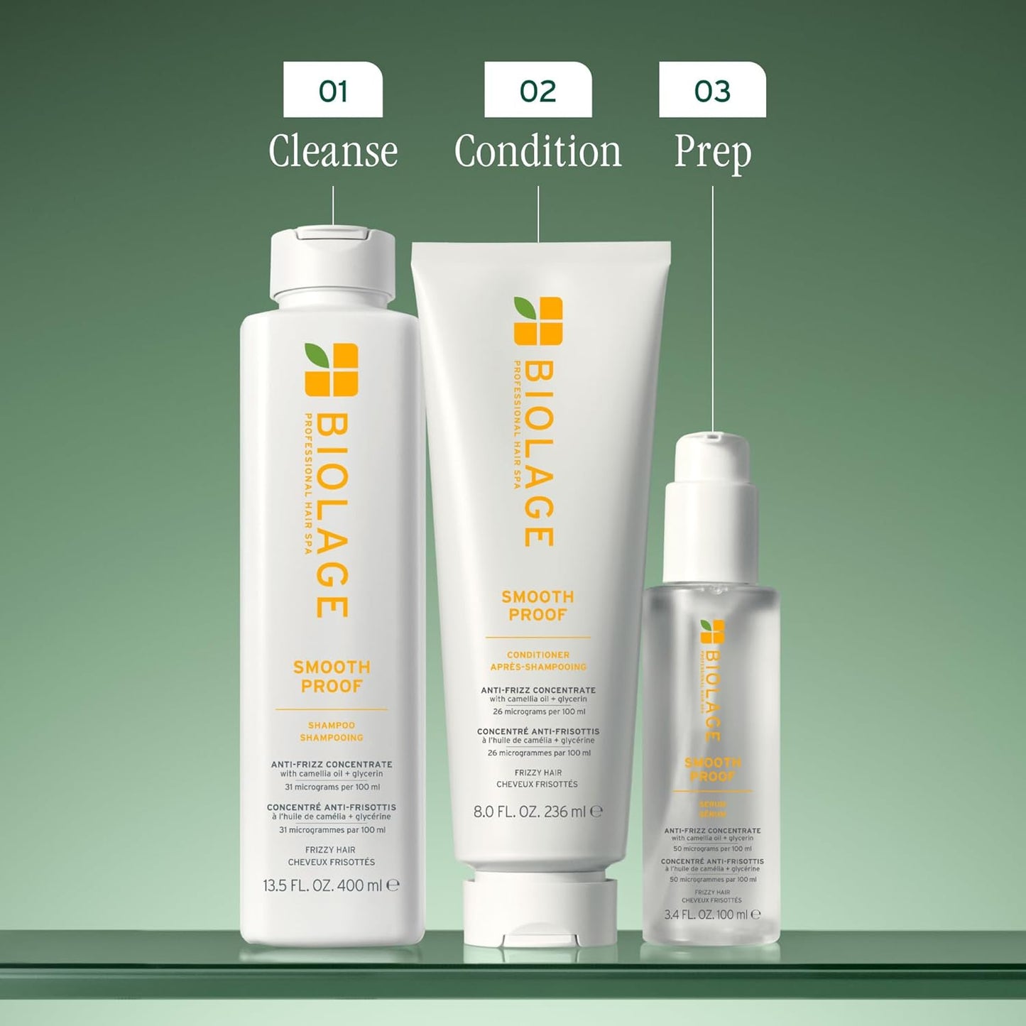 Biolage Smooth Proof Serum - Frizz Control Hair Serum with Camellia Oil & Glycerin | Hydrates & Heals Brittle Strands