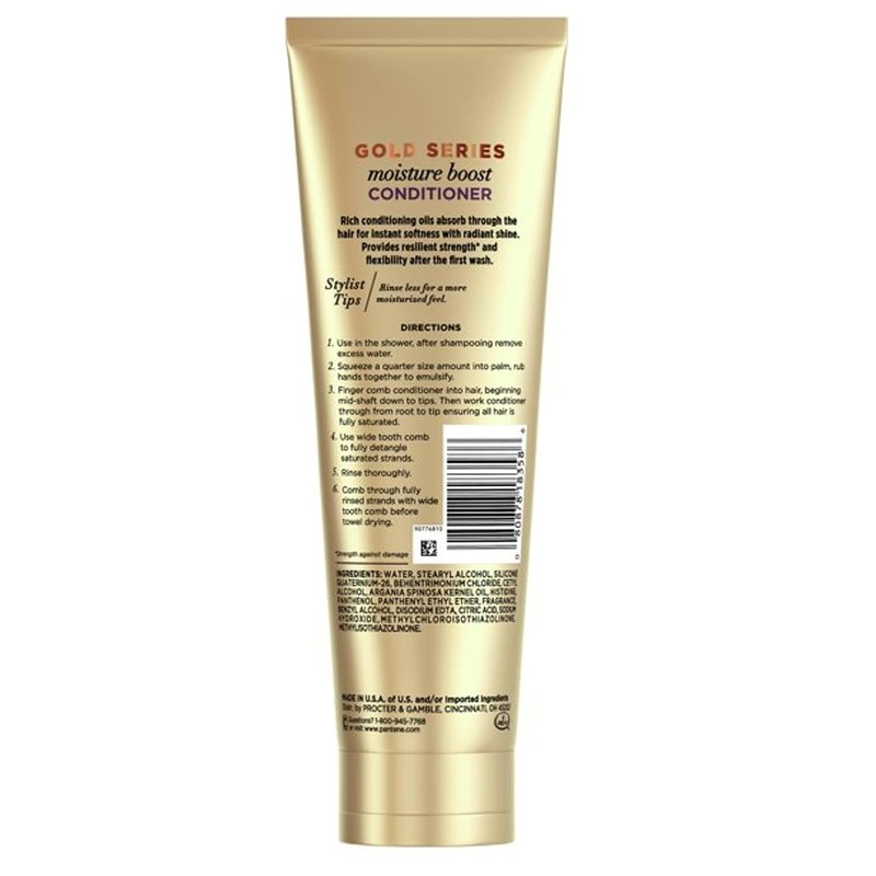Pantene Gold Series Moist Boost Conditioner | Deep Hydration for Dry Hair - 8.4 oz