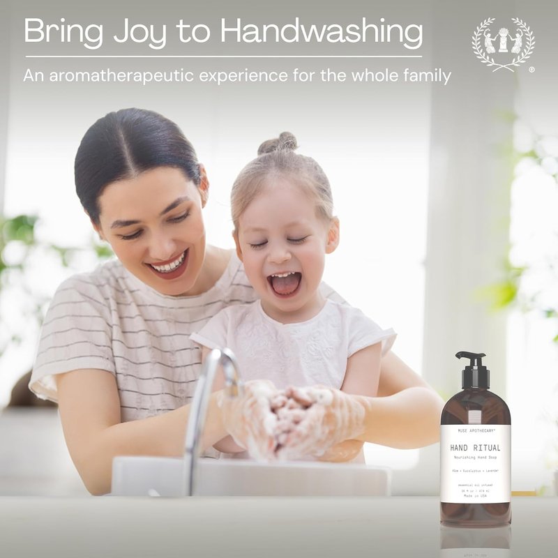 Hand Ritual Aromatic Hand Soap | Nourishing Essential Oils - 16 oz, Coconut + Sandalwood, 3 Pack
