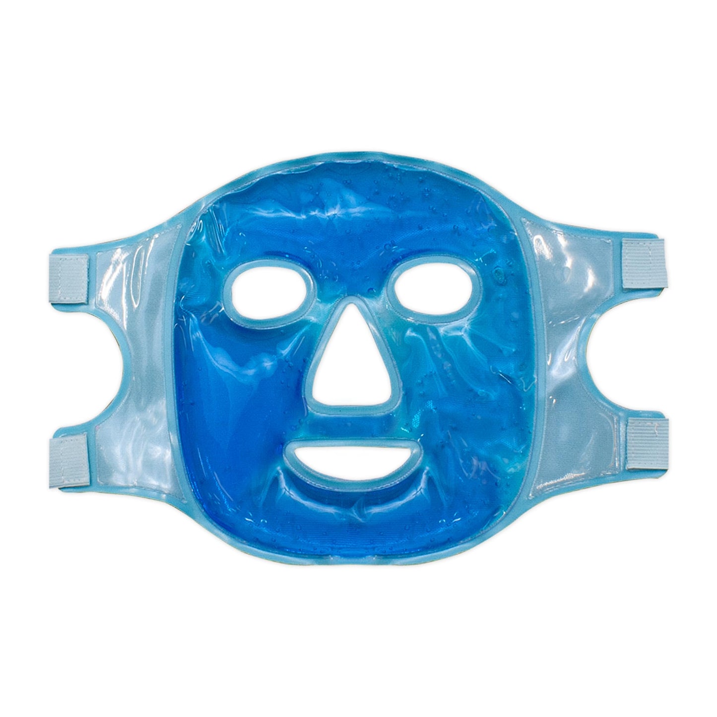 Eurow Luxe Hot & Cold Gel Face Mask with Dual-Sided Comfort, Adjustable Straps, Reusable for Stress Relief, Reducing Puffiness, and Relaxation, Full Coverage, Ideal for Soothing Eyes and Skin, Blue