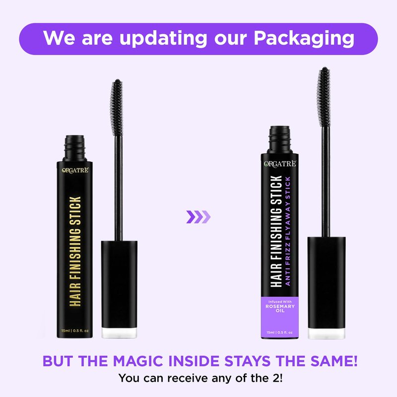 Orgatre Hair Finishing Stick for Flyaways – Anti-Frizz Hair Wax Stick for Smooth, Sleek Hair – Curl Definer & Long-Lasting Hold – Non-Greasy Hair Styling Solution for Women – 15g