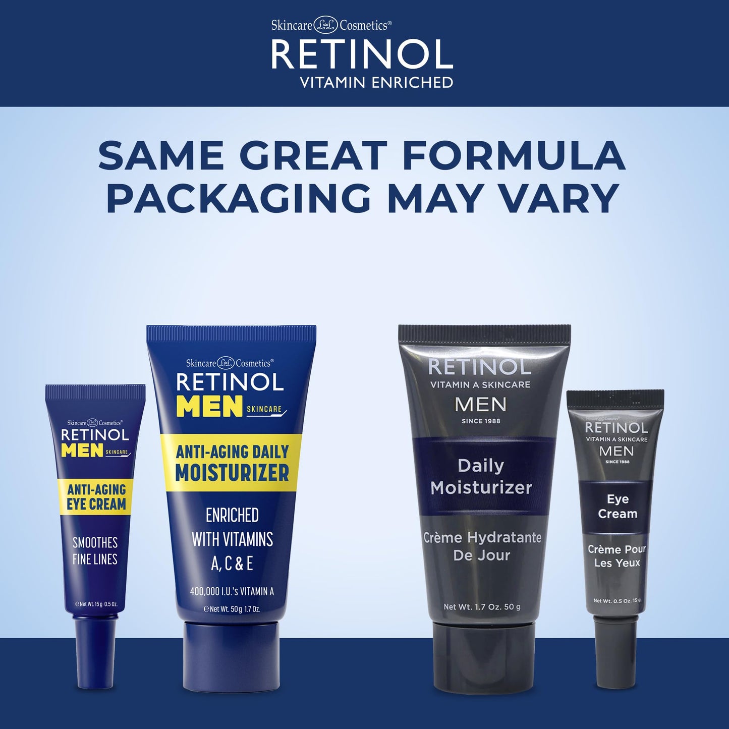 Retinol Men Moisturizer provide Anti-Aging Benefits of Vitamin A & Deep Hydration Men Eye Cream Reduces Puffiness & Dark Circles, Boost Hydration & Minimize Visible Signs Of Aging