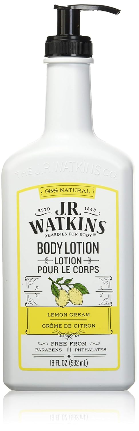 J.R. Watkins Daily Moisturizing Lotion - Nourishing Lemon Cream Formula | 18 Fl Oz