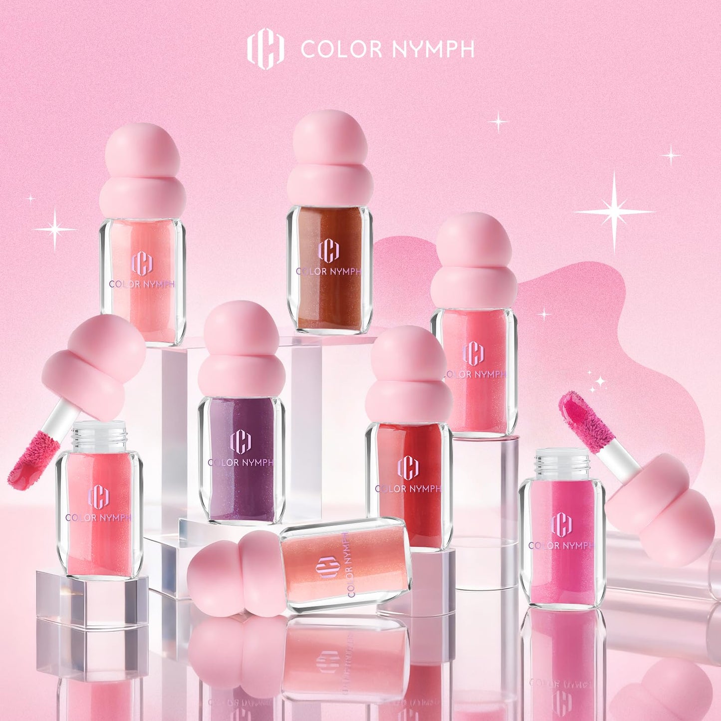 Color Nymph 3D Hyper-Gloss Lip Plumper Set – High Shine, Hydrating, Plumping, Non-Sticky, Moisturizing Lip Gloss Set - 2 PACK