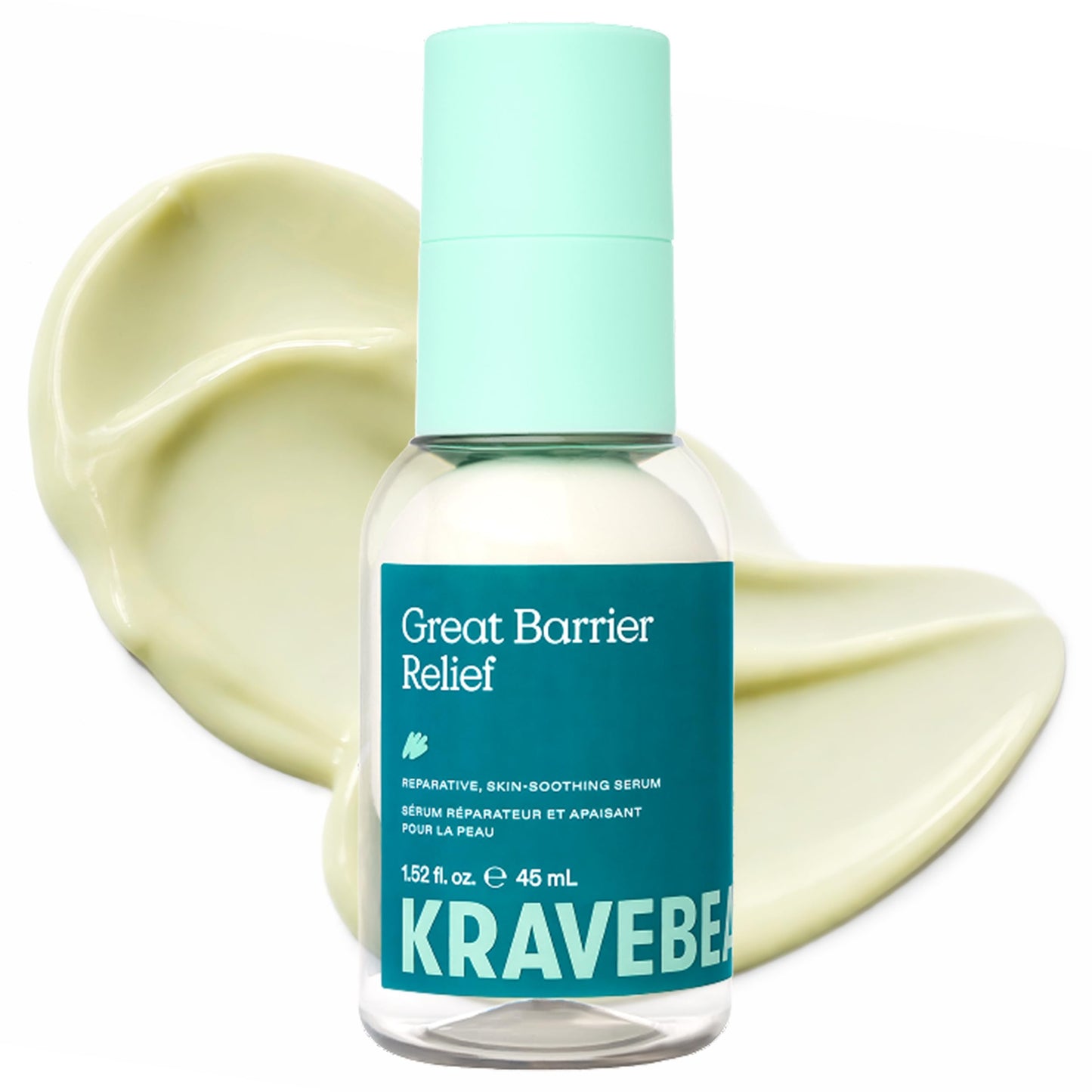 KraveBeauty Great Barrier Relief Serum for Dry or Sensitive Skin, Hydrates and Repairs the Skin Barrier, Soothing Facial Serum with Ceramides & Niacinamide, Fragrance Free, 45 mL