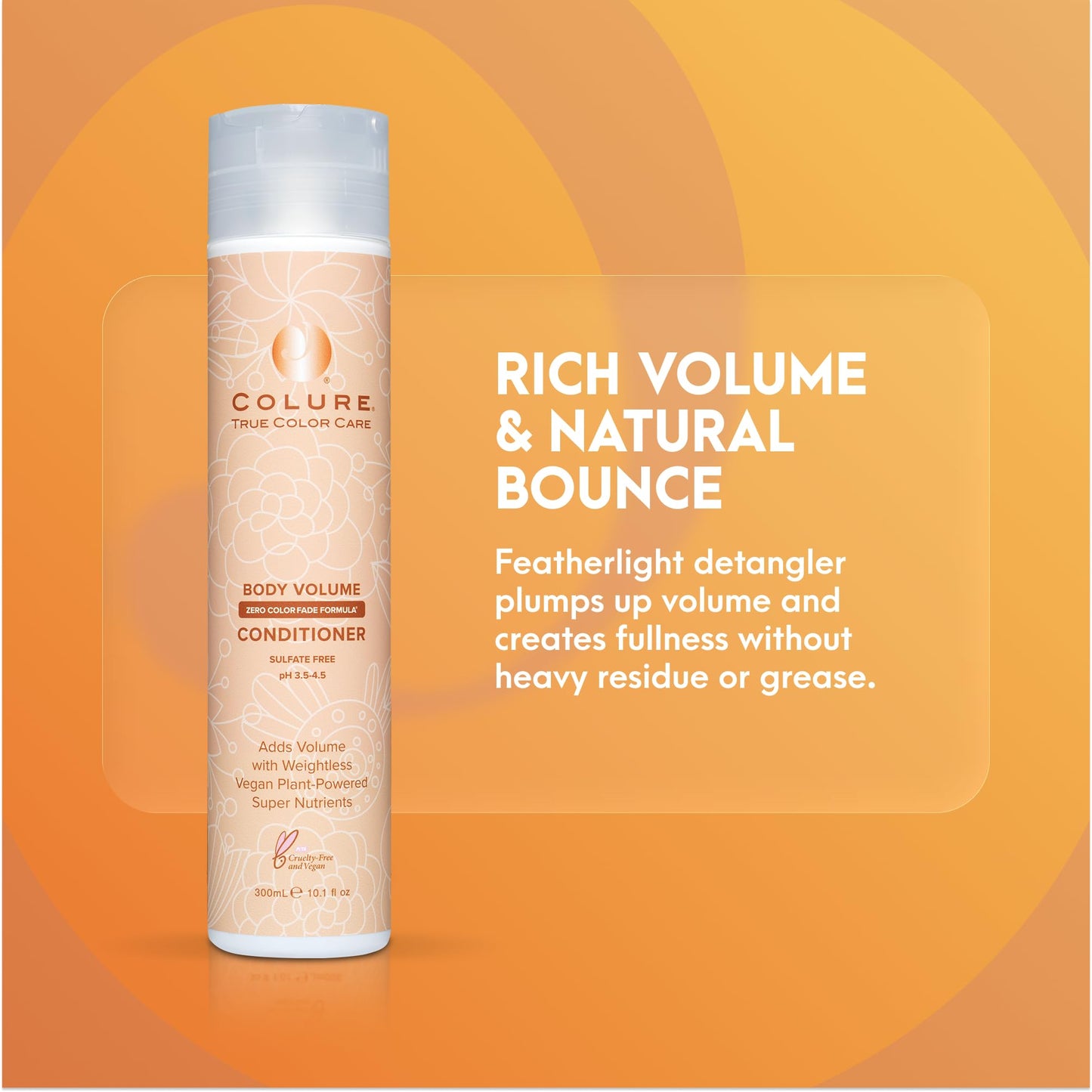 COLURE Body Volume Conditioner, 10 Fl Oz – Weightless Thickening Hair Treatment for Fine Damaged Hair, Vegan Hydrating