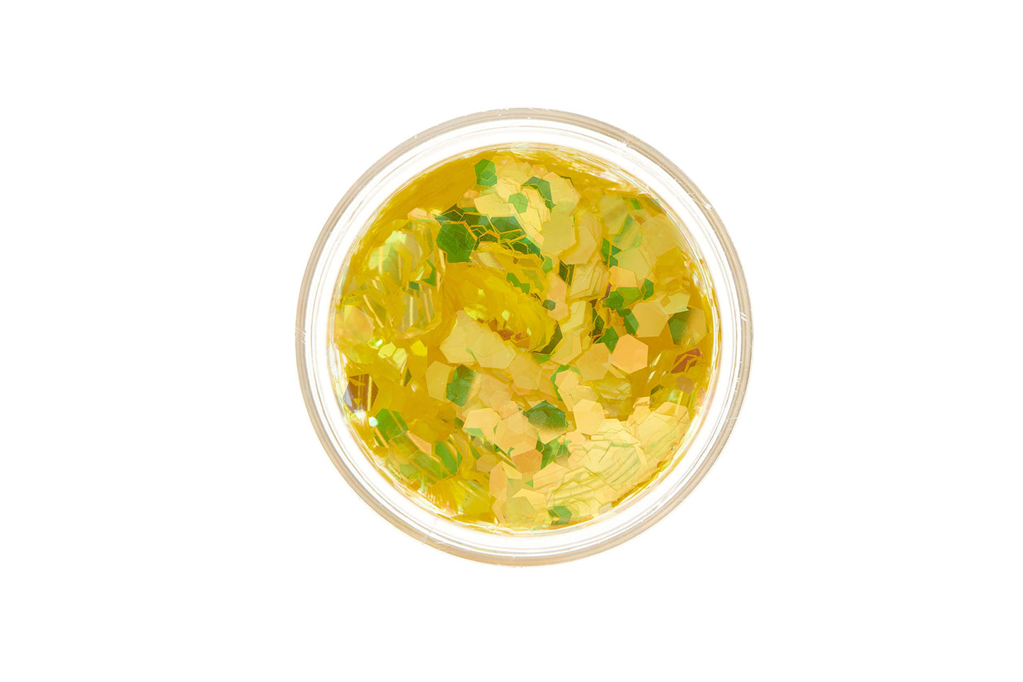 Moon Glitter Iridescent Chunky Glitter 100% Cosmetic Glitter for Face, Body, Nails, Hair and Lips - 0.10oz - Yellow
