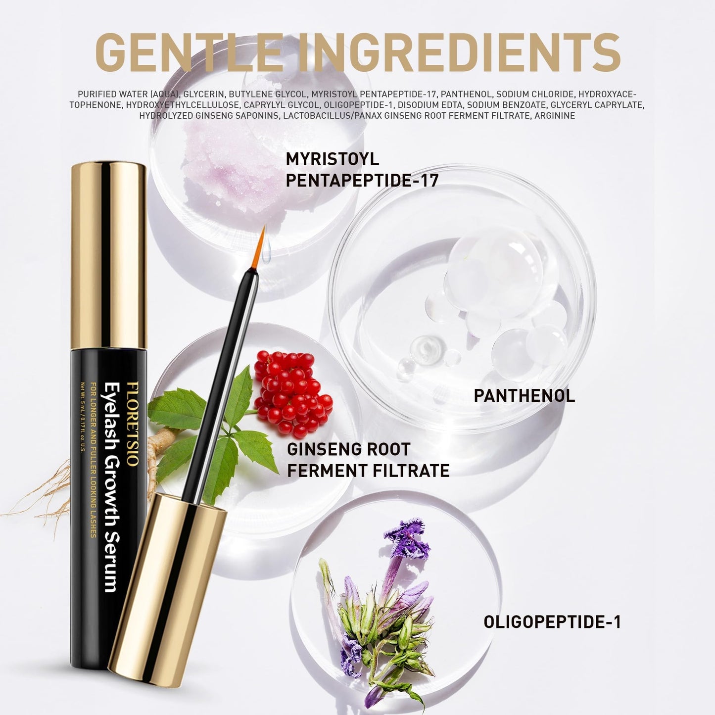 Eye Lash Serum for Eyelash -Rapid Growth Advanced Eye Lash Serum With Irritation-Free Formulate for Natural Lashes and Eyebrows