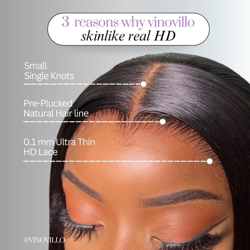 VINOVILLO 4x4 Skinlike Real HD Lace Closure Only Body Wave Ultra Thin Invisible Lace Virgin Human Hair Closure Pre Plucked Natural Hairline Sew In Closure Piece 14 Inch Natural Black