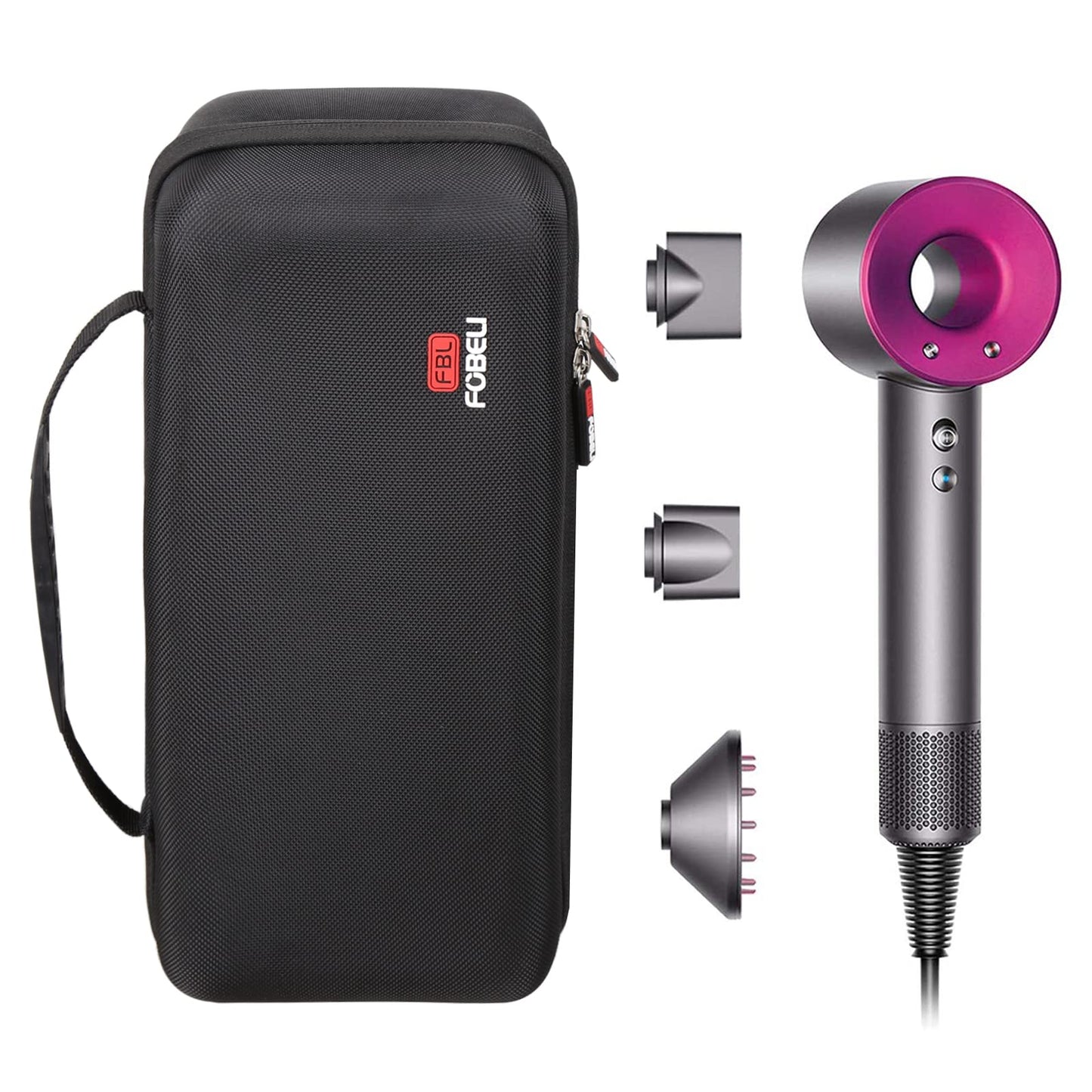 FBLFOBELI EVA Hard Travel Case for Dyson Supersonic Hair Dryer HD08 HD07 HD03 HD01 /Dyson Airwrap Complete Styler and Attachments/Shark HD112BRN HyperAIR Hair Dryer, Box Only