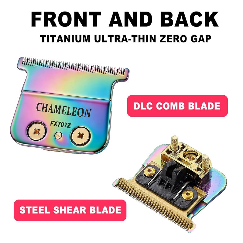 Trimmer Blades Replacement for BaByliss FX787 & FX726 - DLC 2.0 Clipper Blades, Colorful, 2 Packs