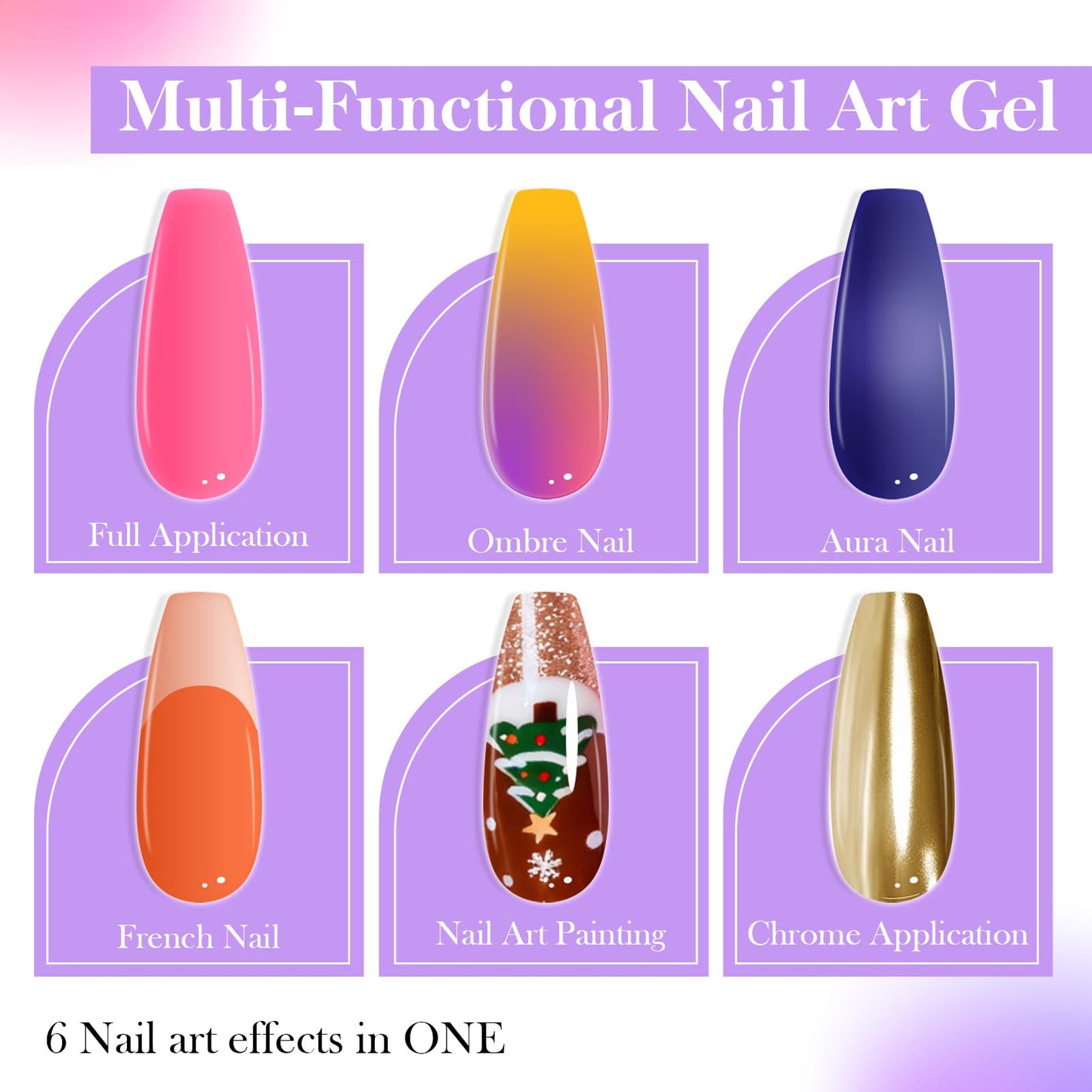 U-Shinein 24 Colors Gradient Nail Gel Palette,Hema&TPO Free,Ombre Gel Nail