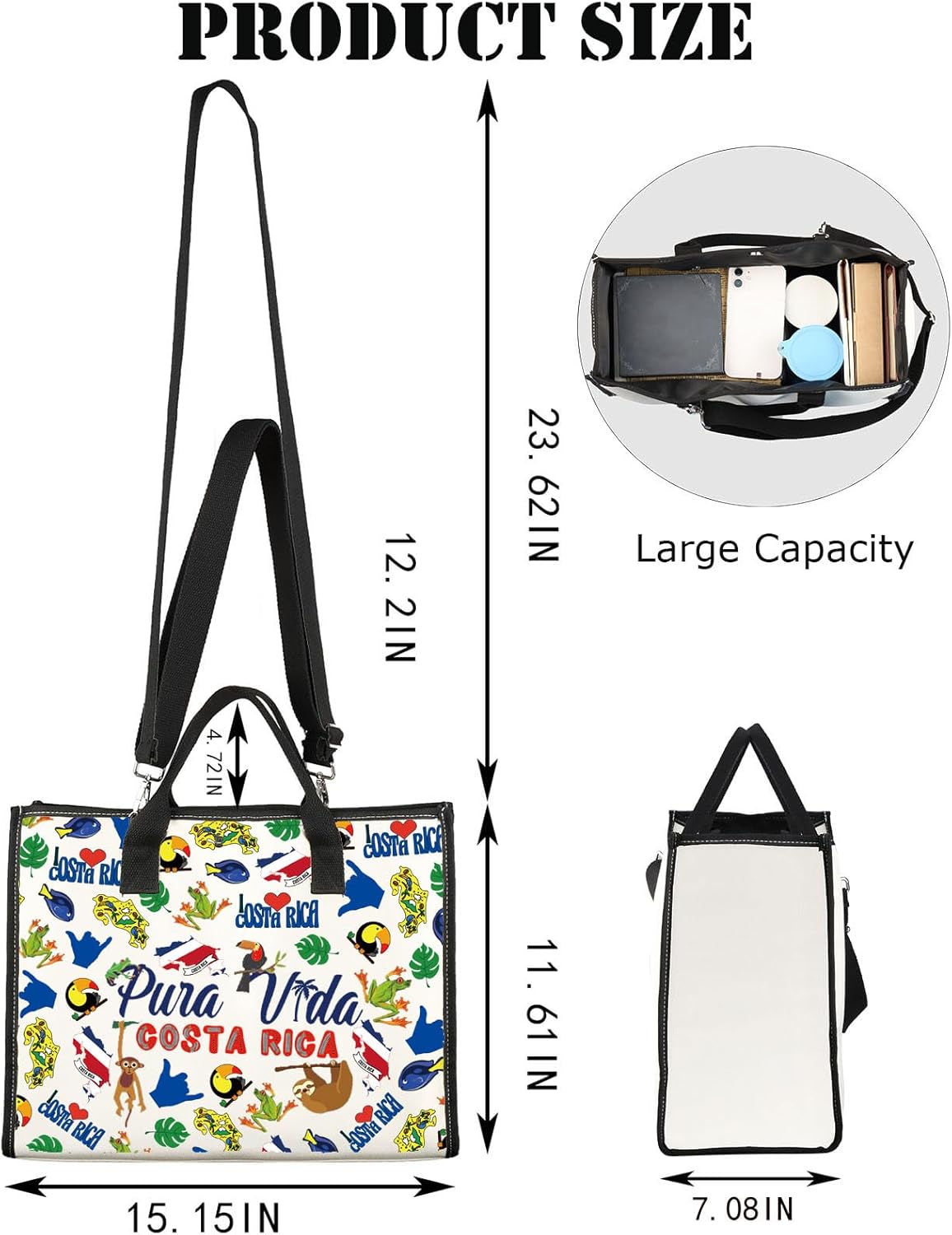 Costa Rica Makeup Bag - Stylish Travel Gift for Costa Rica Lovers | Zippered Design