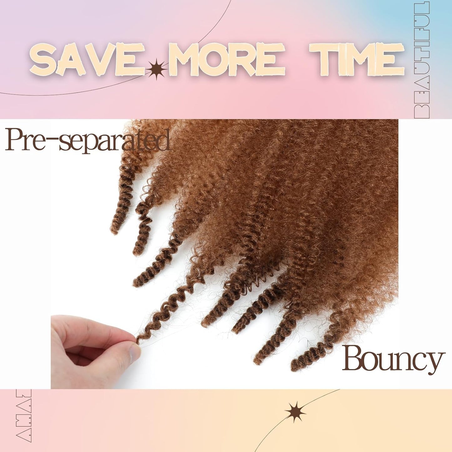 Spring Afro Twist Hair - 20 Inch Pre-Separated Marley Twist Braiding Hair | Soft Locs Crochet Extensions for Black Women (30#)