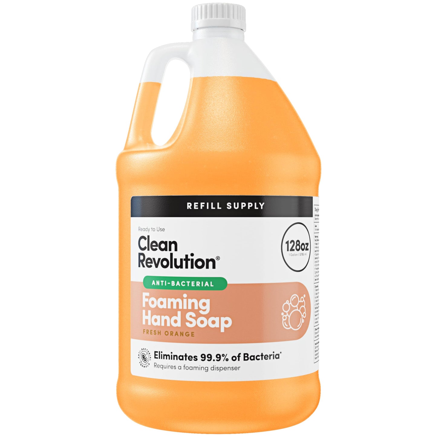 Clean Revolution Antibacterial Foaming Hand Soap Refill, 128 Fl Oz - Made in USA