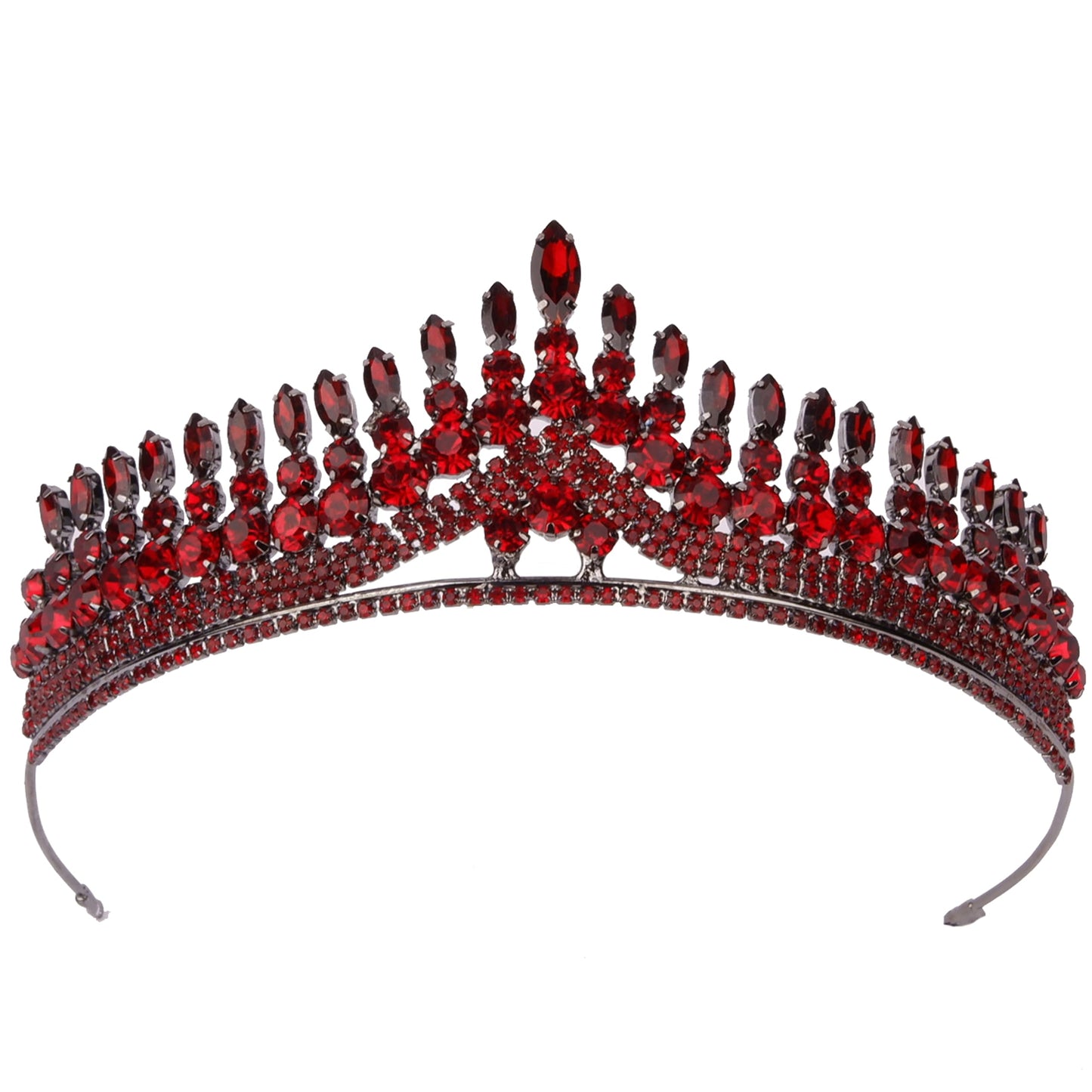 LIMELIA Women's Tiara for Henna Wedding Party|Glitter Hair Accessories for Bridal Birthday Pageant Prom Halloween Cos-play Christmas Party|Antares-Burgundy