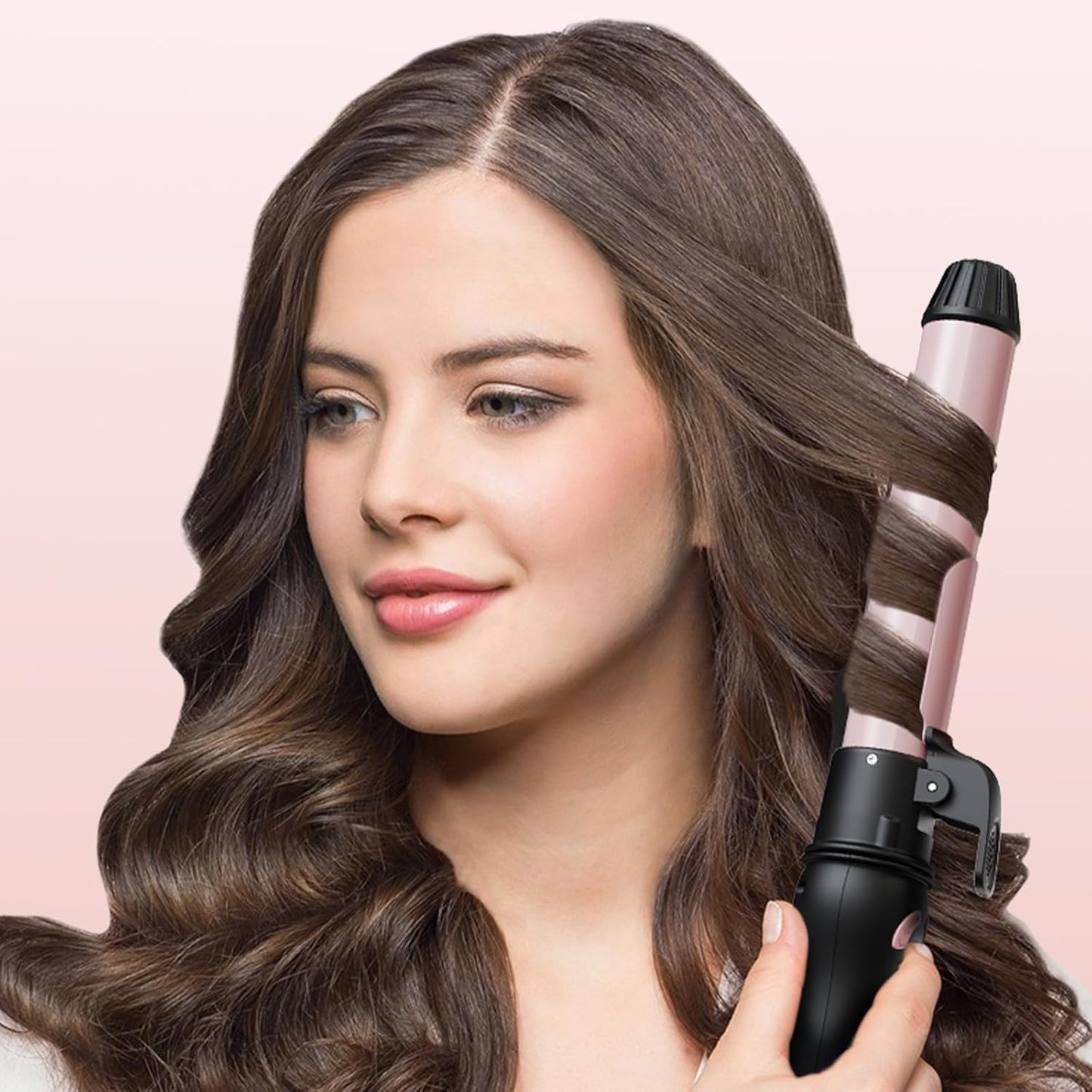 Lanvier Automatic Curling Wand - 1.25 Inch Rotating Curling Iron for Effortless Waves | Tourmaline Ceramic, Dual Voltage, 11 Temp Settings
